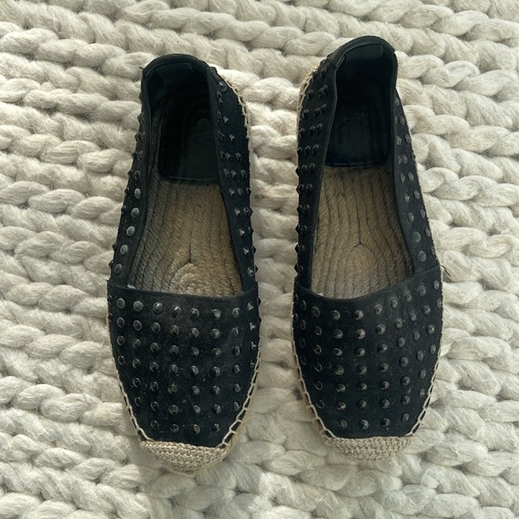 SAINT LAURENT Canvas Studded Accents Espadrilles Size 36 - Picture 3 of 10